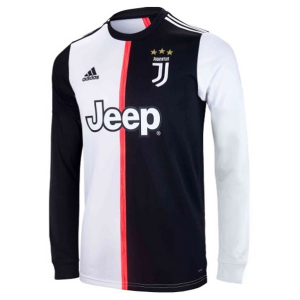 Maillot Football Juventus Domicile ML 2019-20 Blanc Noir